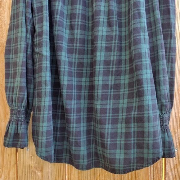 Beach Lunch Lounge - Plaid Off Shoulder Blouse - Picture 11 of 13